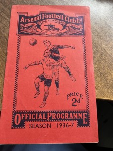 1936/37 ARSENAL V MANCHESTER CITY - DIV.1 for sale on Ebay