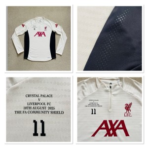 Liverpool Adidas Player Issue Pro Elite Drill Jumper SALAH 11 Community Shield for sale on Ebay