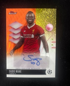 Topps Finest UEFA Club Competitions 2025/26 Sadio Mané Liverpool BA-10 Auto /25 for sale on Ebay