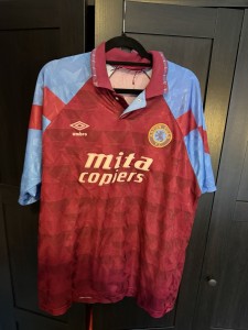 Original Aston Villa 1990/1992 Authentic Home Umbro Shirt Men’s XL for sale on Ebay