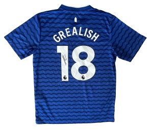 JACK GREALISH Rare Hand Signed FC Everton 2025/26 Home Football Shirt NO COA for sale on Ebay