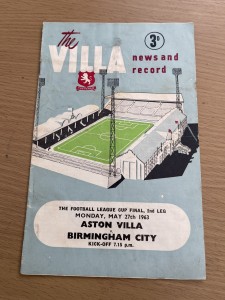 1962-63 LEAGUE CUP FINAL Aston Villa v Birmingham City programme  for sale on Ebay