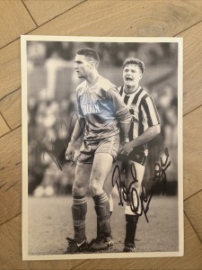 Newcastle United Paul Gascoigne And Vinnie Jones Dual Signed Photo With Coa for sale on Ebay