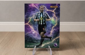 Alan Shearer Mythical Art Case Hit. Topps Premier League Merlin 2026. Newcastle for sale on Ebay