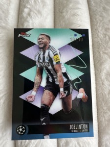 Joelinton 10/10 Topps Finest UCC Newcastle United Bookend 🔥 for sale on Ebay