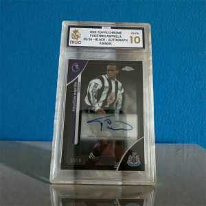 Faustino Asprilla Topps Chrome Autograph /10 Graded Gem Mint 10 Newcastle United for sale on Ebay