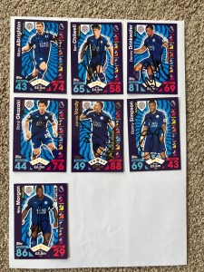 7 Hand signed Match Attax cards of Leicester City footballers. for sale on Ebay