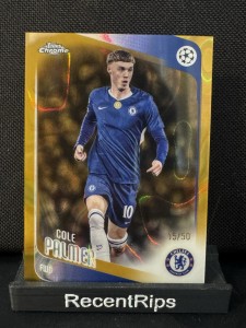 Topps UCC Chrome 2025-26 Cole Palmer /50 Gold Lava Chelsea for sale on Ebay