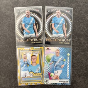 Erling Haaland Lot Of 4 Of The Millenium Topps Finest UCC 25/26 Manchester City for sale on Ebay