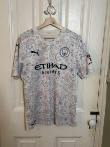 Authentic Manchester City 2020/21 Third Shirt Size Large BNWOT Sterling Nameset for sale on Ebay