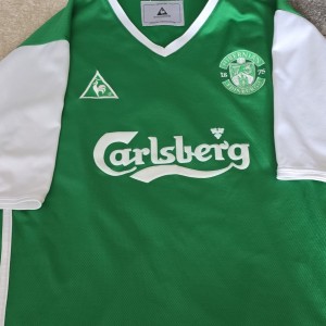le coq sportif Hibernian Home Shirt McManus 7 Green Short Sleeve 46/48