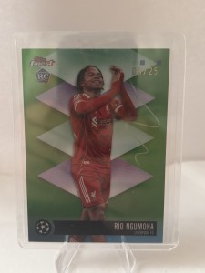 Rio Ngumoha RC 8/25 Topps Finest UCC Refractor SSP Liverpool Rookie for sale on Ebay