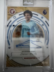 Topps Pristine LeRoy Sane Auto Manchester City /50 Numbered Gold for sale on Ebay