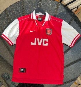 Vintage Arsenal Nike JVC Home Shirt 1994-1996 Size L Rare Excellent Condition for sale on Ebay