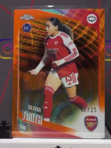 2025-26 topps chrome Olivia Smith rc orange wave /25 Arsenal for sale on Ebay