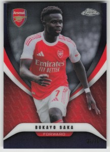 2025-26 Topps Chrome Arsenal Bukayo Saka /10 for sale on Ebay