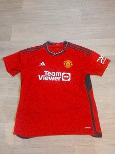 Man Utd 2021/22 Home Shirt Adidas XL H31447 TeamViewer AEROREADY Vintage for sale on Ebay