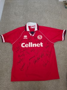 Middlesbrough signed football shirt 95/97 for sale on Ebay