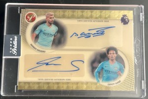 2026 Topps Pristine PL 1/1 Dual Auto Sergio Aguero & Leroy Sane Manchester City for sale on Ebay