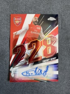 Thierry Henry Topps Chrome Arsenal 228 Autograph Auto 03/10 Ultra Rare for sale on Ebay