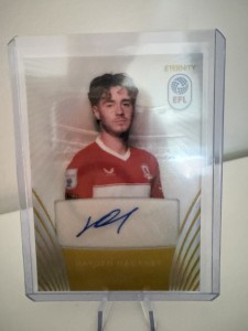 Panini EFL Eternity Hayden Hackney Middlesbrough AUT-10 Auto Insert 2/5 for sale on Ebay