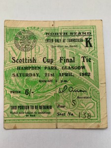 Rangers v St Mirren 1962 Scottish Cup Final match ticket for sale on Ebay