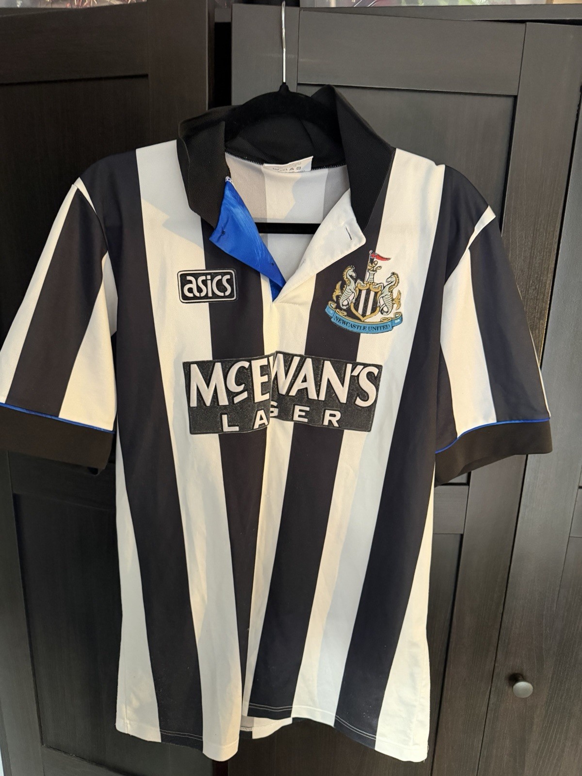Original ASICS Newcastle United 1993/1994 Home Shirt Mens Medium for sale on Ebay