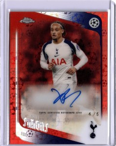 Xavi Simons Auto /5 - Tottenham - 2025-26 Topps Chrome UCC Logo Fractor for sale on Ebay