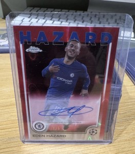 TOPPS CHROME UCC 24/25 - EDEN HAZARD AUTO /5 - CHELSEA for sale on Ebay