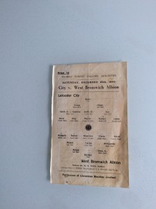LEICESTER CITY V WEST BROMWICH ALBION 15.12.1945 LEAGUE GAME ONE PAGER for sale on Ebay