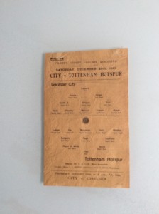 LEICESTER CITY V TOTTENHAM HOTSPUR 29.12.1945 LEAGUE GAME ONE PAGER for sale on Ebay