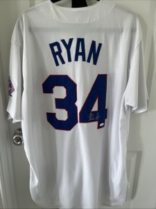 Nolan Ryan Signed Mitchell & Ness Texas Rangers Jersey JSA for sale on Ebay