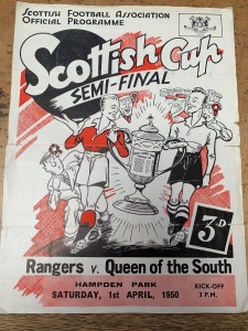 Rangers v Queen of the South 1950 Scottish Cup Semi-Final for sale on Ebay