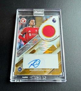 /50 Auto Relic Rio Ngumoha Topps Pristine Premier League 2026 Liverpool RC for sale on Ebay