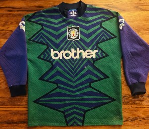 1994/95 Manchester City Andy Dibble Match Worn Goalkeeper Shirt for sale on Ebay