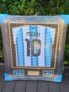 Lionel Messi Signed Argentina Shirt.   Deluxe Frame.  A1 COA for sale on Ebay