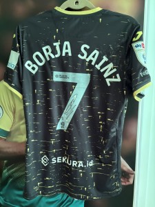 Norwich City Borja Sainz Match Worn  Signed Away Shirt for sale on Ebay