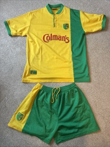 Norwich City F.C. 1999/01 Alexandra Home Shirt Designed by Bruce Oldfield Size L for sale on Ebay