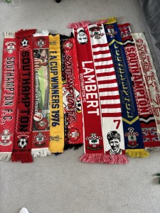 Southampton FC Football Scarves Bundle: Lambert, Le Tissier, FA Cup Winners 1976 for sale on Ebay