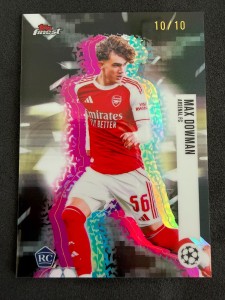 Max Dowman RC Topps Finest HoloGlow *Case Hit* 10/10 Arsenal for sale on Ebay