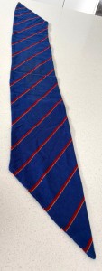 Vintage 1960s Scarf Rangers Colours Royal Blue Red Stripe Dagger Point Ends VGC for sale on Ebay