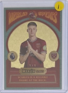 #1 - Ollie Scarles 1/1 Superfractor 2026 Topps Merlin Premier League West Ham for sale on Ebay