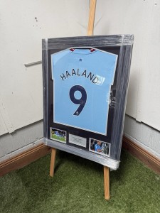 Framed Erling Haaland Hand Signed Manchester City Shirt With COA for sale on Ebay