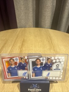 Panini 2x Aaron Ramsey Auto’s, 10/10 & Base Leicester City for sale on Ebay