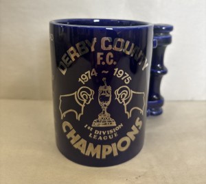 Vintage Cobalt Blue Derby County FC 1975 League Champions Mug for sale on Ebay