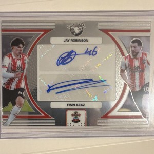 EFL Panini Southampton Dual Auto Finn Azaz Jay Robinson DA-8 for sale on Ebay