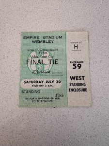 1966 World Cup Final Match Ticket England v West Germany Good Condition for sale on Ebay