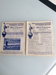 2 X TOTTENHAM HOTSPUR V COPENHAGEN 10.10.1951 V STUTTGART 11.11.1957 FRIENDLIES for sale on Ebay