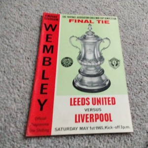 Leeds United v Liverpool   FA Cup Final Football Programme  1/5/1965. for sale on Ebay