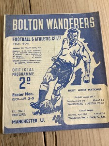 29 March 1948 Bolton Wanderers v Manchester United for sale on Ebay
